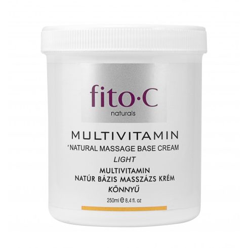fito.C - Multivitamin Natural Masssage Base Cream, Light - Multivitamin Bázis Natúr Masszázs Krém, Könnyű, 250ml