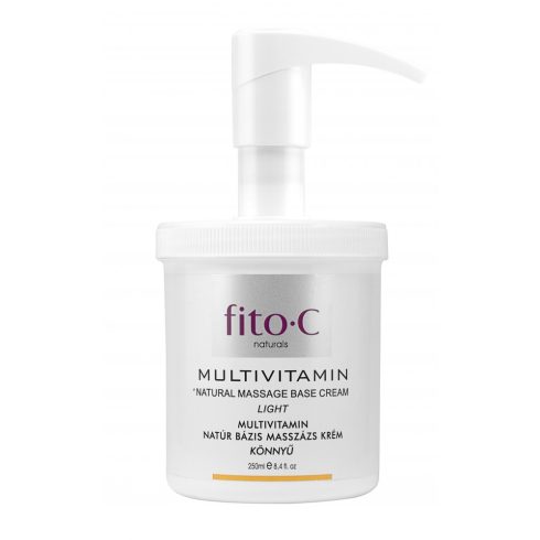 fito.C - Multivitamin Natural Masssage Base Cream, Light - Multivitamin Bázis Natúr Masszázs Krém, Könnyű, 250ml