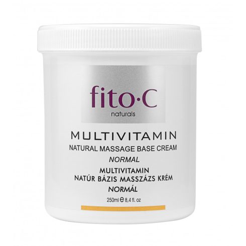 fito.C - Multivitamin Natural Masssage Base Cream, Normal - Multivitamin Bázis Natúr Masszázs Krém, Normál, 250ml