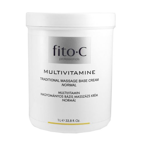 fito.C - Multivitamine Traditional Massage Base Cream, Normal - Multivitamin Hagyományos Bázis Masszázs Krém, Normál, 1L