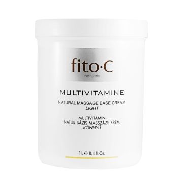   fito.C - Multivitamin Natural Masssage Base Cream, Light - Multivitamin Bázis Natúr Masszázs Krém, Könnyű, 1L