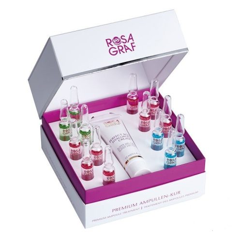 Rosa Graf - Premium Ampoulle Treatment - Hyaluron és Peptid Krém és 14 Napos Ampulla Kúra, 15ml és 14db*2ml