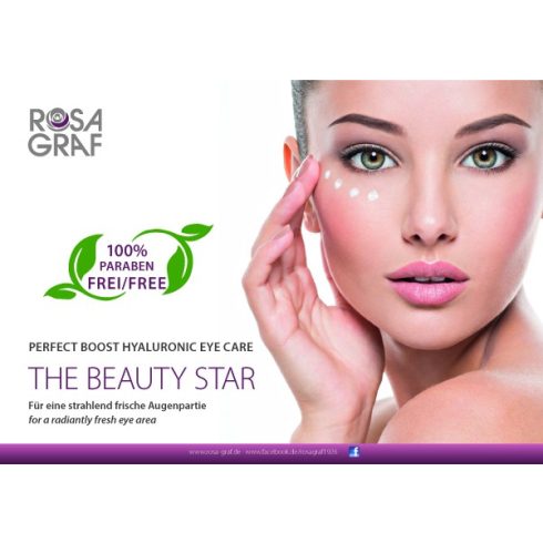Rosa Graf - Perfect Boost Hyaluronic Eye Care - Hyaluron és Peptid Szemkörnyékápoló Krém, 15ml